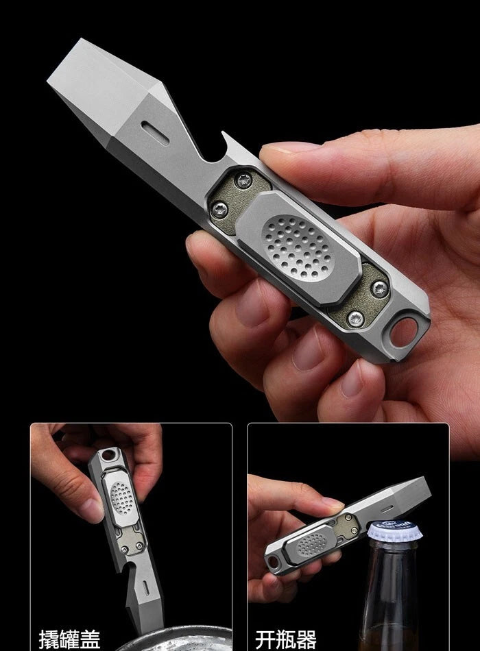 EDC Titanium Alloy Multi Tools Pry Bar Crowbar Fidget Clicker Toy Stress Relief 07FC0E-D4 - KOEEK