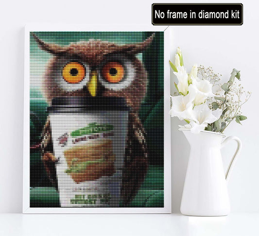 new Diymood DIY 5D Diamond Painting Parrot Coffee Kit for Adults - Diamond Art An...