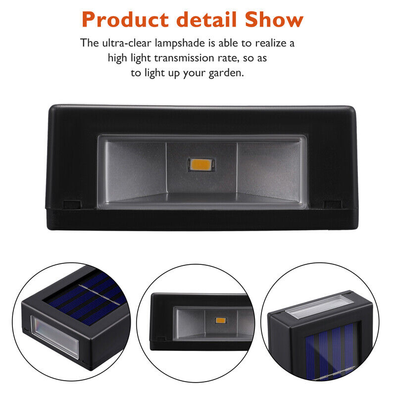 ny 2-10 Solar Luces De Calle luz de pared LED Con Sensor Para Exterior Patio Jardin