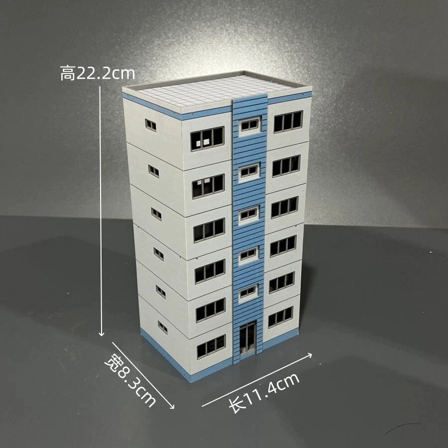 1: 87 Building High rise City Scene Model Train Railway Modern Office Kit Toy 07FC0E-D4 - KOEEK