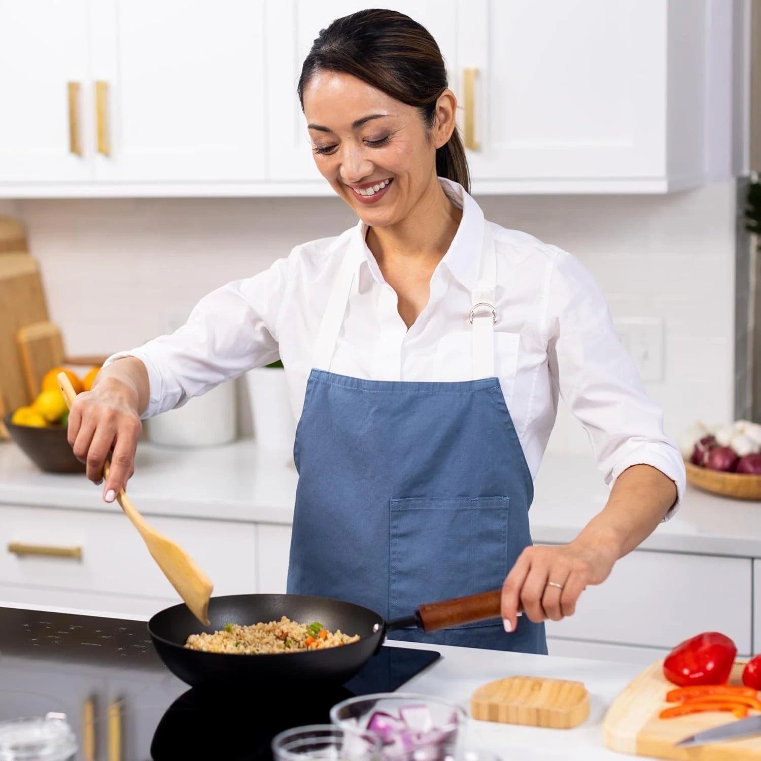 Classic Series 9.5-Inch Preseasoned Carbon Steel Stir Fry Pan 07FC0E-D4 - KOEEK