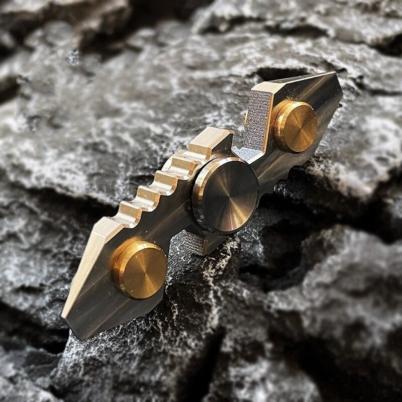 EDC Titanium Brass Fidget Spinner Pocket Tool Bottle Opener Pry Bar Crowbar Gift 07FC0E-D4 - KOEEK