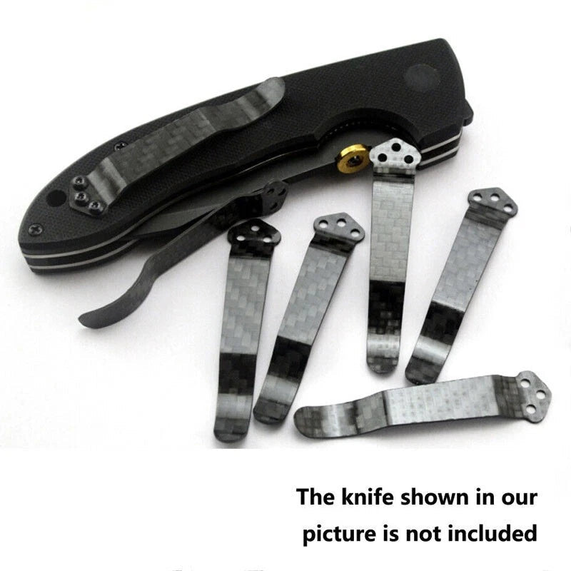1PC Carbon Fiber Deep Carry Pocket Clip For Spyderco C81 Paramilitary 2 C11 C223 07FC0E-D4 - KOEEK