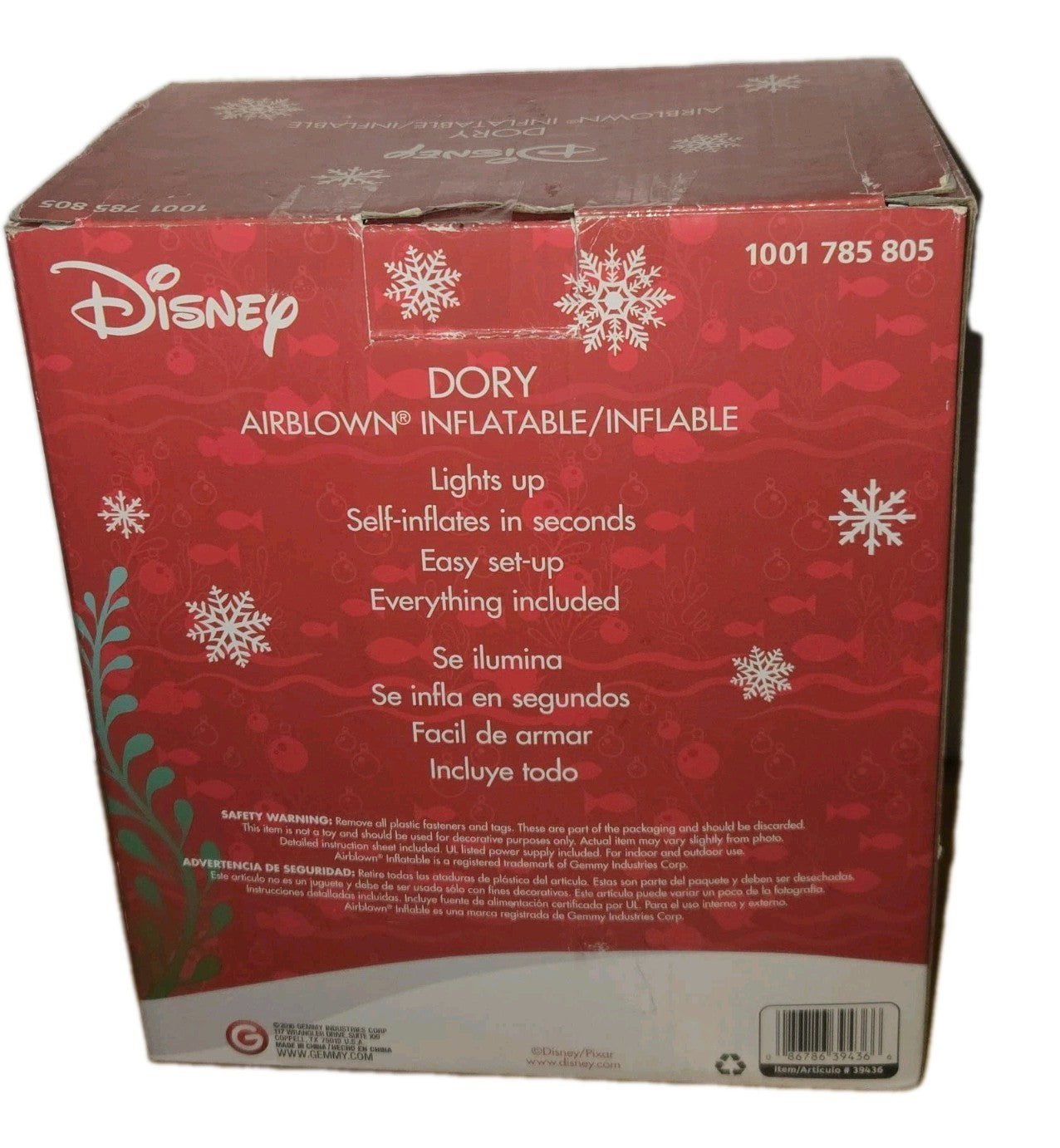 Disney Dory Airblown Yard Inflatable with LED Lights 3.5' Christmas Finding Nemo DISNEY - KOEEK