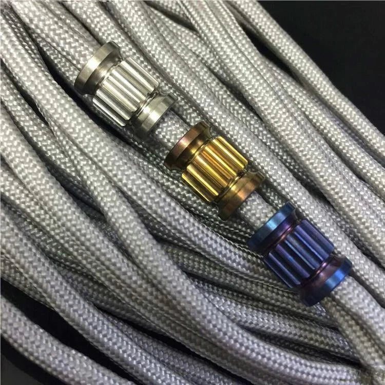 Titanium Alloy Knife Lanyard Bead Paracord Pendant Bracelet Making EDC DIY 07FC0E-D4 - KOEEK
