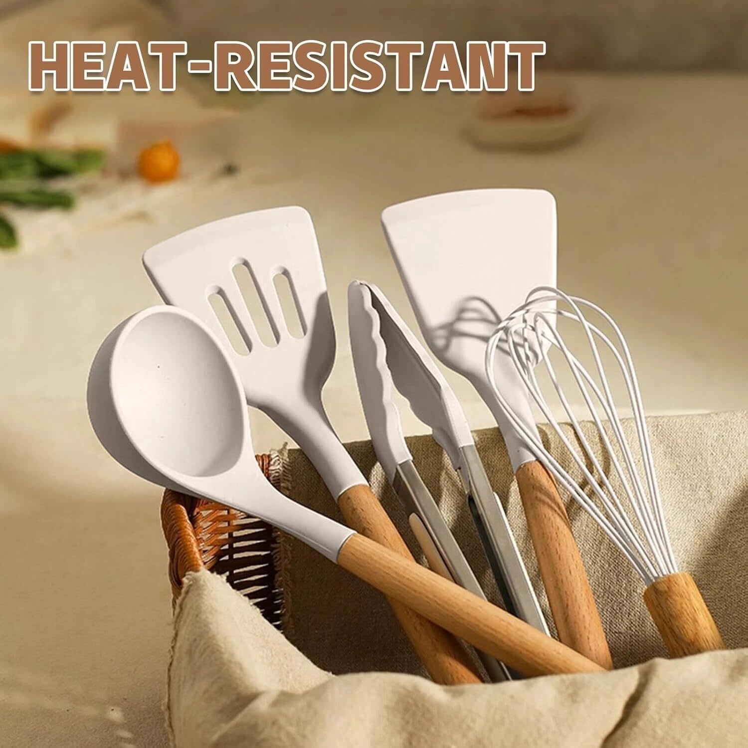 Kitchen Cooking Utensils Set, 33 pcs Non-Stick Silicone Cooking Kitchen Utensils 07FC0E-D4 - KOEEK