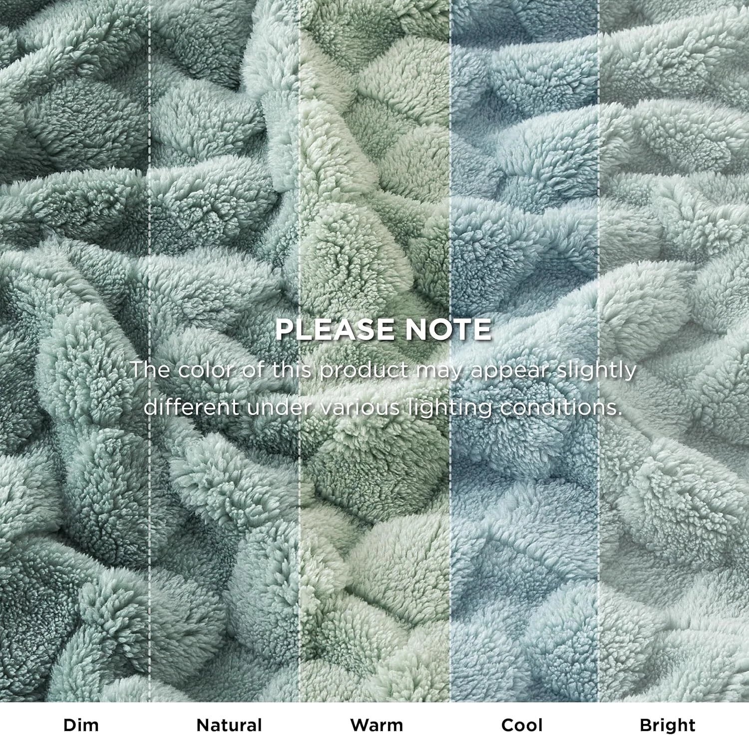 Sage Green Fleece Blanket for Couch - Checkered Throw Blanket for Women 07FC0E-D4 - KOEEK