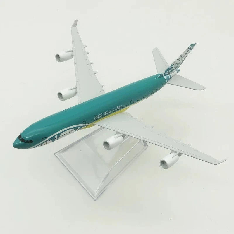 1/400 Airbus A340 Caribbean Airlines Diecast Solid Model 16cm  Aircraft 07FC0E-D4 - KOEEK
