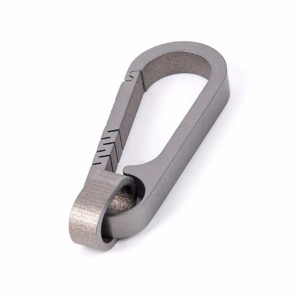 Titanium Alloy Carabiner D-Ring Key Chain Keychain Hook Clip Outdoor Pendant EDC 07FC0E-D4 - KOEEK