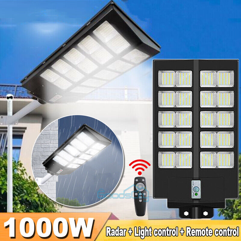 ny kommerciel LED Solar Street Flood Light Udendørs Dusk To Dawn Big Road Væglampe