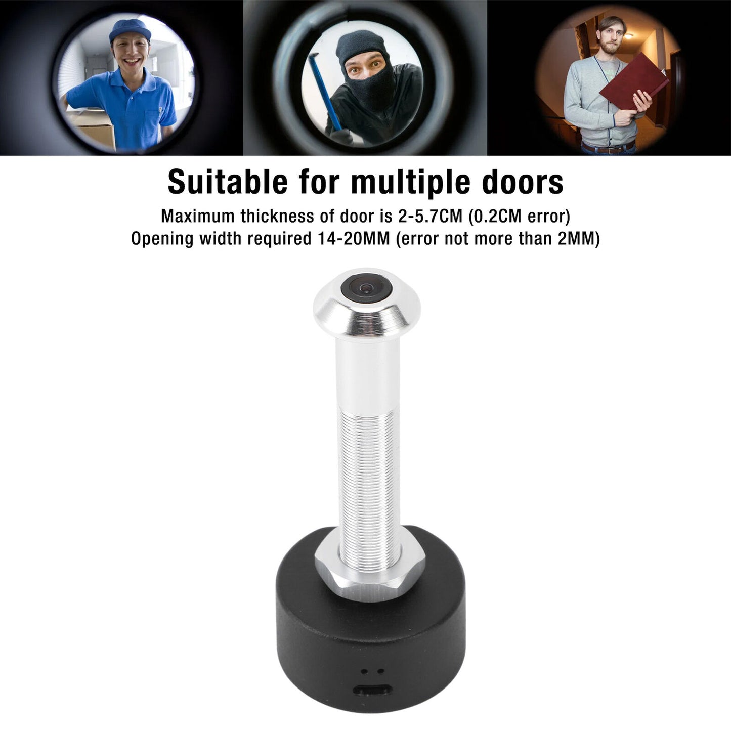 new Digital Door Viewer Smart Peephole Camera Night With APP For Home koeek - KOEEK