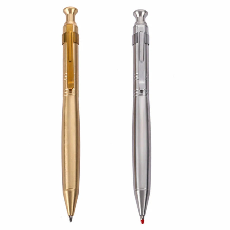 Gear Press  Pocket Ball Pen Outdoor Portable Signature Pen Metal G2 Refill EDC 07FC0E-D4 - KOEEK