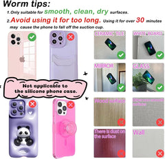 new 2-Pack Double-Sided Suction Phone Grip, Octo Cup Buddy Pink-black 07FC0E-D4 - KOEEK