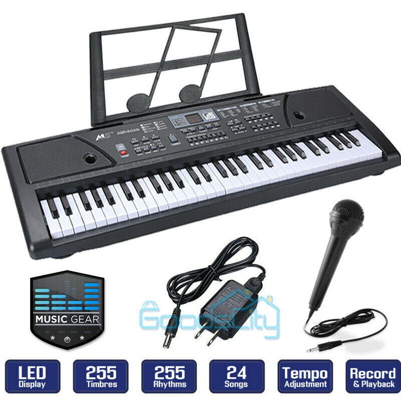 nytt Smart Digital Piano Keyboard 61 Key - Bærbart elektronisk instrument med mikrofon