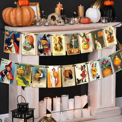 new Vintage Halloween Banner Decorations Victorian Style Multicolor 07FC0E-D4 - KOEEK