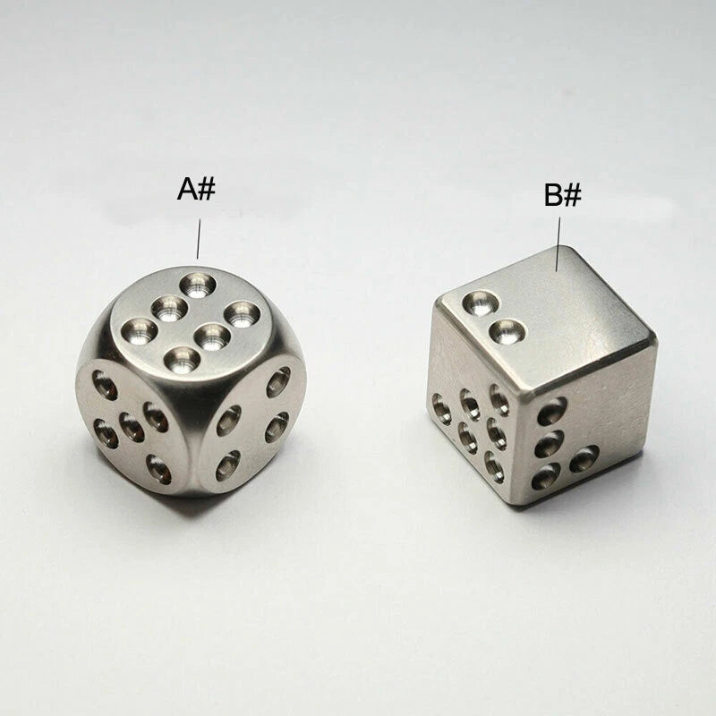 Solid TC4 Titanium Alloy Creative Dice EDC Toys KTV Entertainment Supplies Gifts 07FC0E-D4 - KOEEK