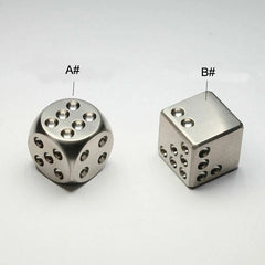 Solid TC4 Titanium Alloy Creative Dice EDC Toys KTV Entertainment Supplies Gifts 07FC0E-D4 - KOEEK