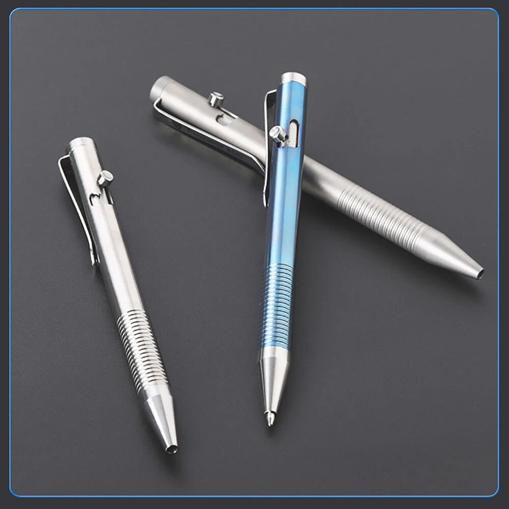 Retractable Ballpoint Pen Titanium Alloy Signature Executive Portable Pocket EDC 07FC0E-D4 - KOEEK