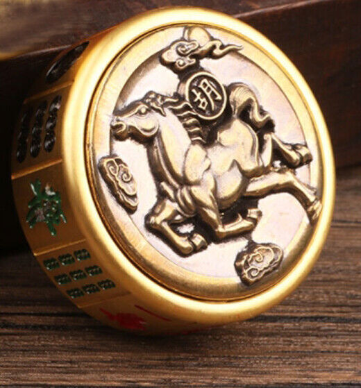 Brass Creative Fidget Spinner Brass Hand Spinner pocket Decompression EDC Toy 07FC0E-D4 - KOEEK