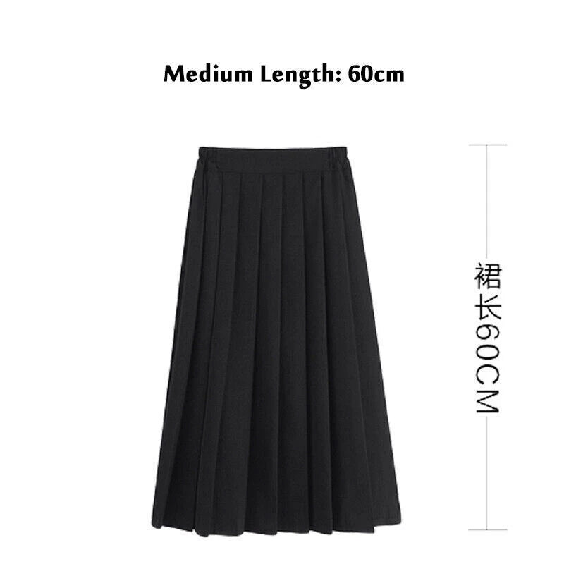 Girl Women Pleated School Uniform Tartan Skirt Black Mini Cheerleader Skirt Plus 07FC0E-D4 - KOEEK