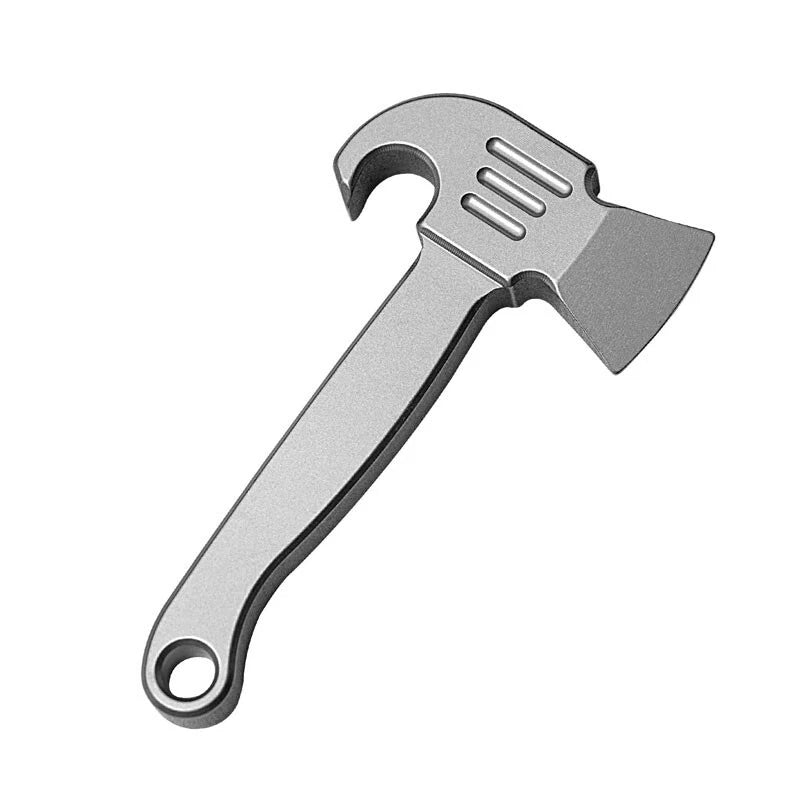 Mini Titanium Alloy Pendant Pry Bar Crowbar Bottle Opener Necklace EDC Keychain 07FC0E-D4 - KOEEK