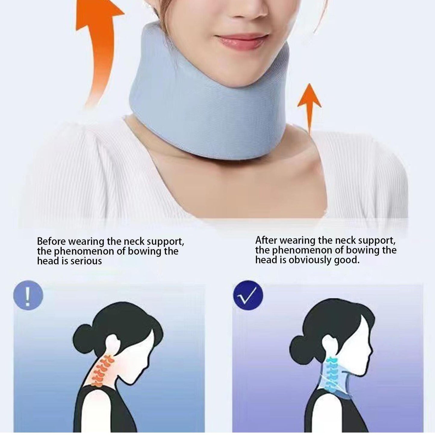 new Neck Brace Anti-Snoring For Sleeping Neck Pain and Support Adjustable Collar koeek - KOEEK