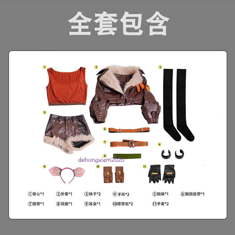 2025 Game Marvel Rivals Squirrel Girl Cosplay Costume Outfit Halloween Full Set 07FC0E-D4 - KOEEK