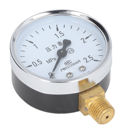 new Pressure Gauge 1/4NPT Transparent Dial Accuracy Level 2.5Pressure Gauge0-2.5Mpa koeek - KOEEK