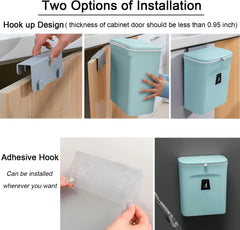 2.4 gallon kitchen compost bin, suitable for countertop or under sink 07FC0E-D4 - KOEEK
