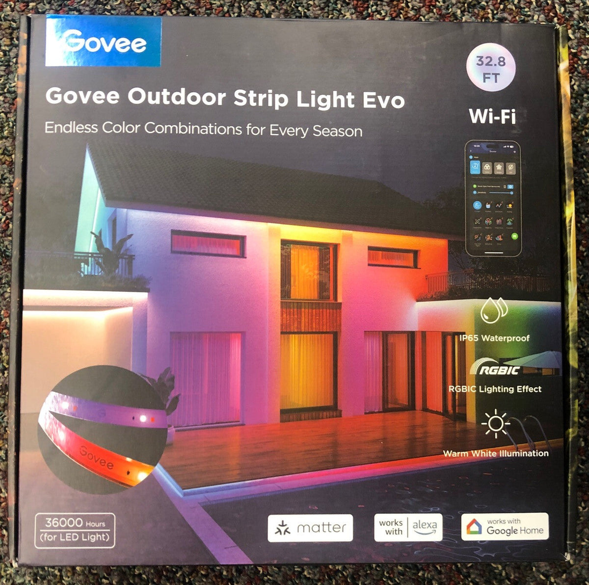 Govee 32.8ft. RGBICW Outdoor Strip Light Evo GOVEE - KOEEK