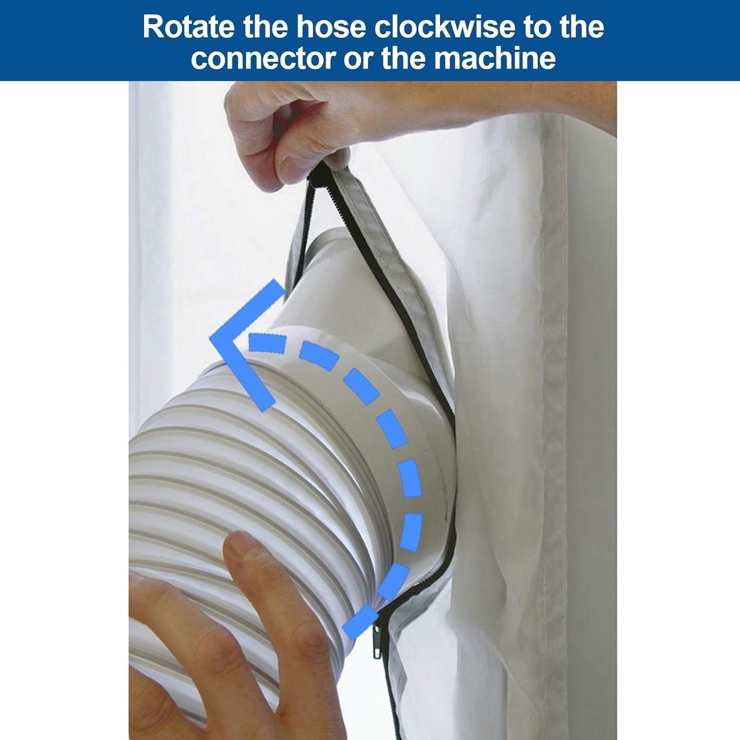 new Portable Air Conditioner Hose 5 Inch Diameter 59" Length, AC Exhaust White 07FC0E-D4 - KOEEK