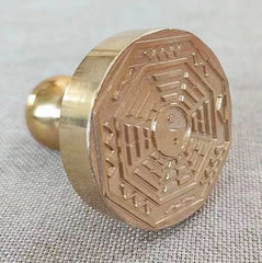 Taoist Bronze Seal Pure Copper Eight-Diagrams Seal Taoist Feng Shui Articles 07FC0E-D4 - KOEEK
