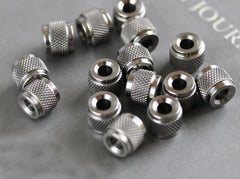 Titanium alloy Parachute Cord Lanyard Bead EDC Anti Slip Knurled DIY Beads Gifts 07FC0E-D4 - KOEEK