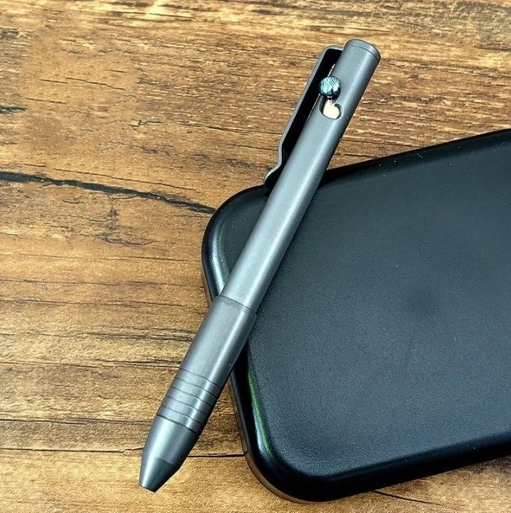 Titanium Ballpoint Pen Signature Writing Pocket Pen Office Bussiness Stationery 07FC0E-D4 - KOEEK