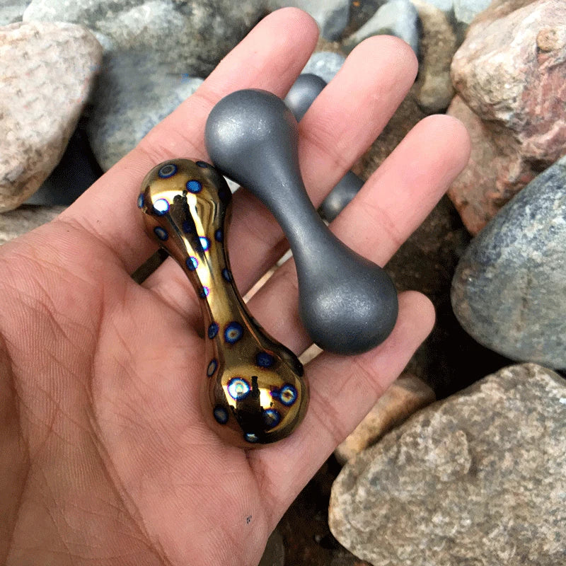 EDC Solid Titanium Alloy Begleri Unzip Toy Knucklebone Turn Bone Finger Dumbbell 07FC0E-D4 - KOEEK