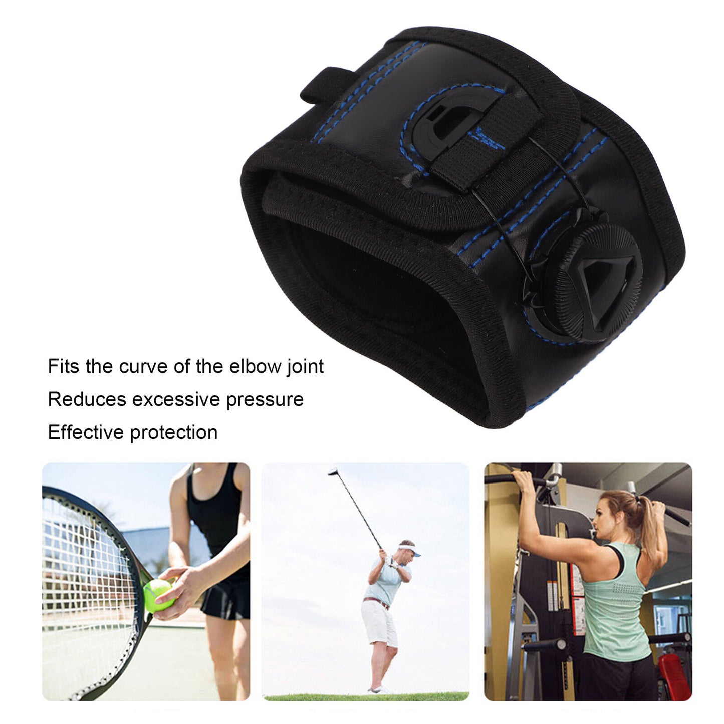 new Forearm Tennis Elbow Band Adjustable Single Pain Reduce Knob Compression koeek - KOEEK