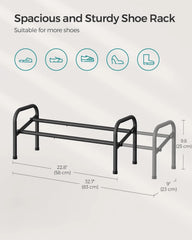 Expandable shoe rack, 1-tier shoe rack shelf, adjustable shoe rack 07FC0E-D4 - KOEEK