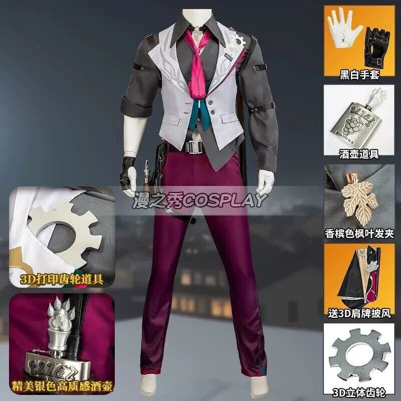 Honkai Star Rail Gallagher Halloween Costume Outfit Cosplay Party Game Dress Set 07FC0E-D4 - KOEEK