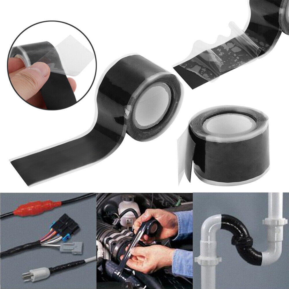 new  2 Rolls Repair Tape Self-adhesive Silicone Anti-electric High-voltage Cable koeek - KOEEK