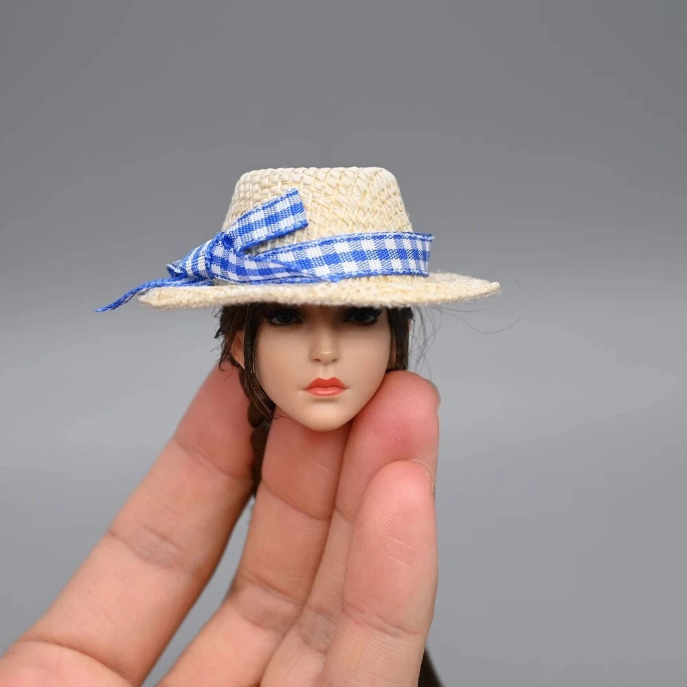 1/6 Scale Round Brim Straw Hat Beach Hat Sun Hat Model For 12" Action Figures 07FC0E-D4 - KOEEK