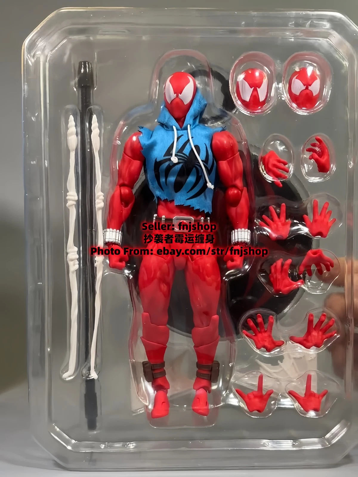 Hot- Mess Toys Scarlet Hero Spider-Man Blue Suit 1/12 Action Figure US STOCK MESS_TOYS - KOEEK