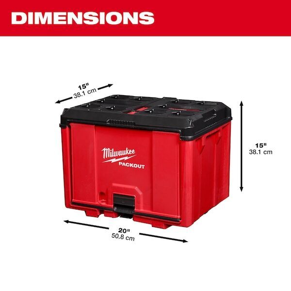 new Milwaukee Tool 48-22-8445 Packout Tool Cabinet, Black/Red, Polymer, 19-1/2 In W