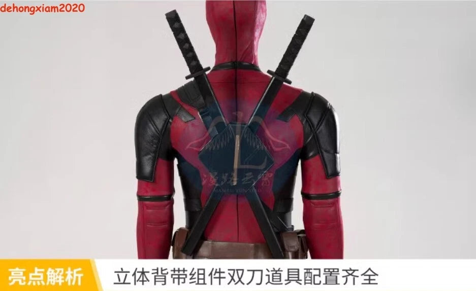Deadpool 3 Jumpsuit Cosplay Costume Wade Wilson Accessories Suit Lot Halloween 07FC0E-D4 - KOEEK