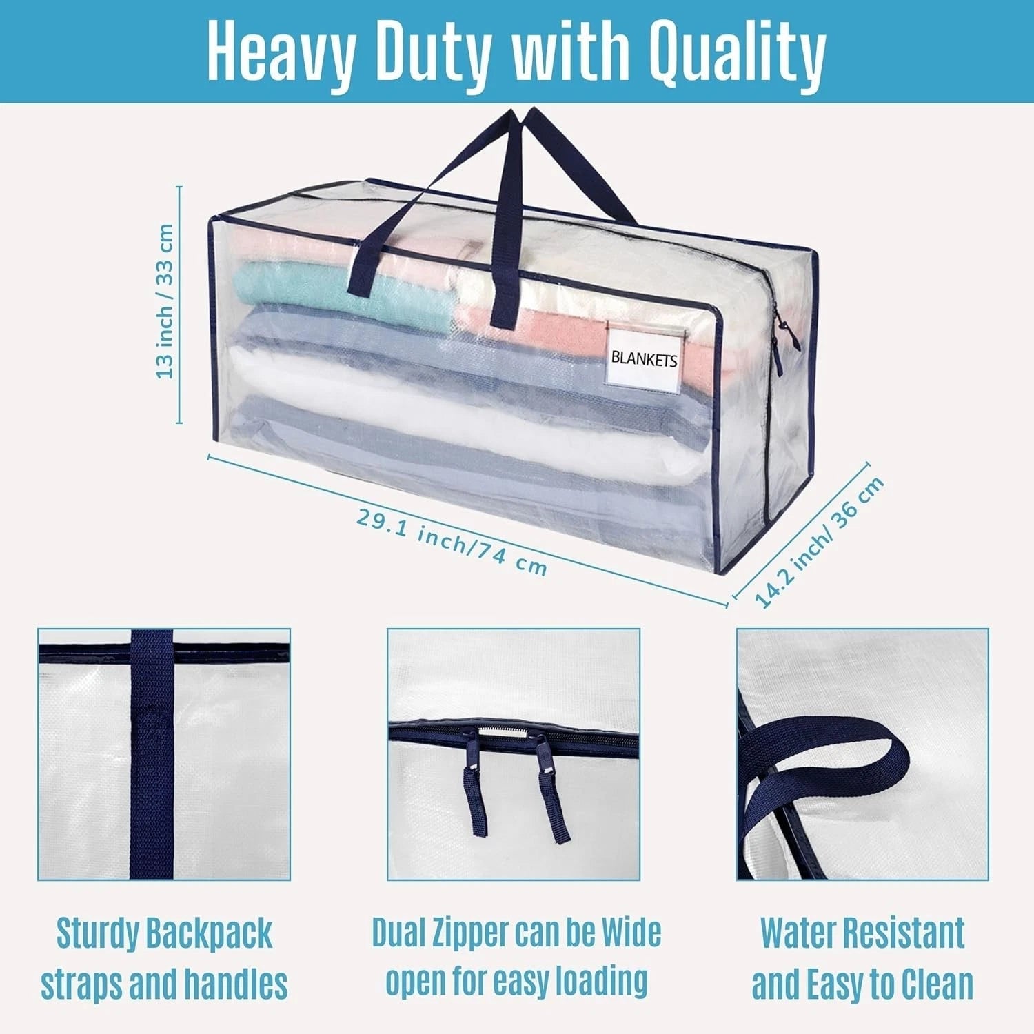 6-piece moving bag set (with backpack straps), heavy-duty design 07FC0E-D4 - KOEEK
