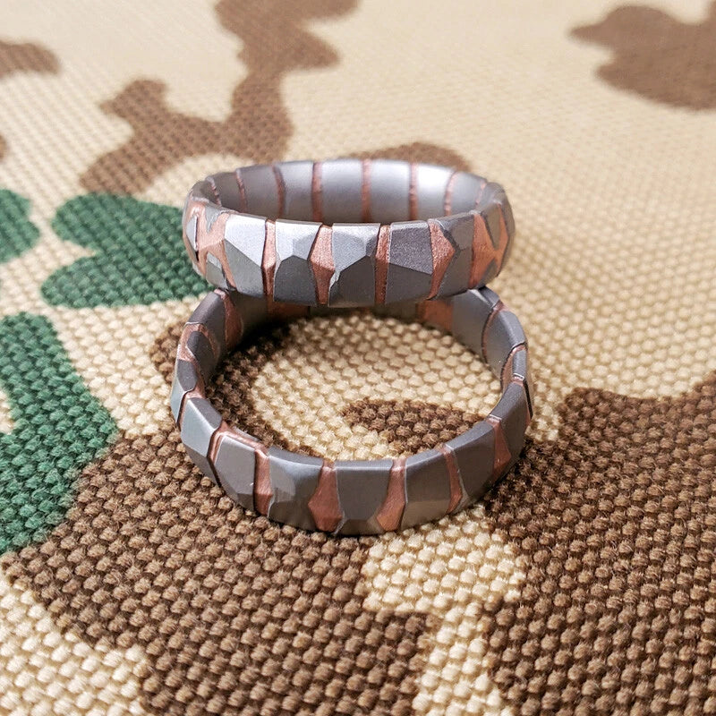 EDC Superconductor Ring Metal Pendant Meteorite Pattern Wood Grain Metal Ring 07FC0E-D4 - KOEEK