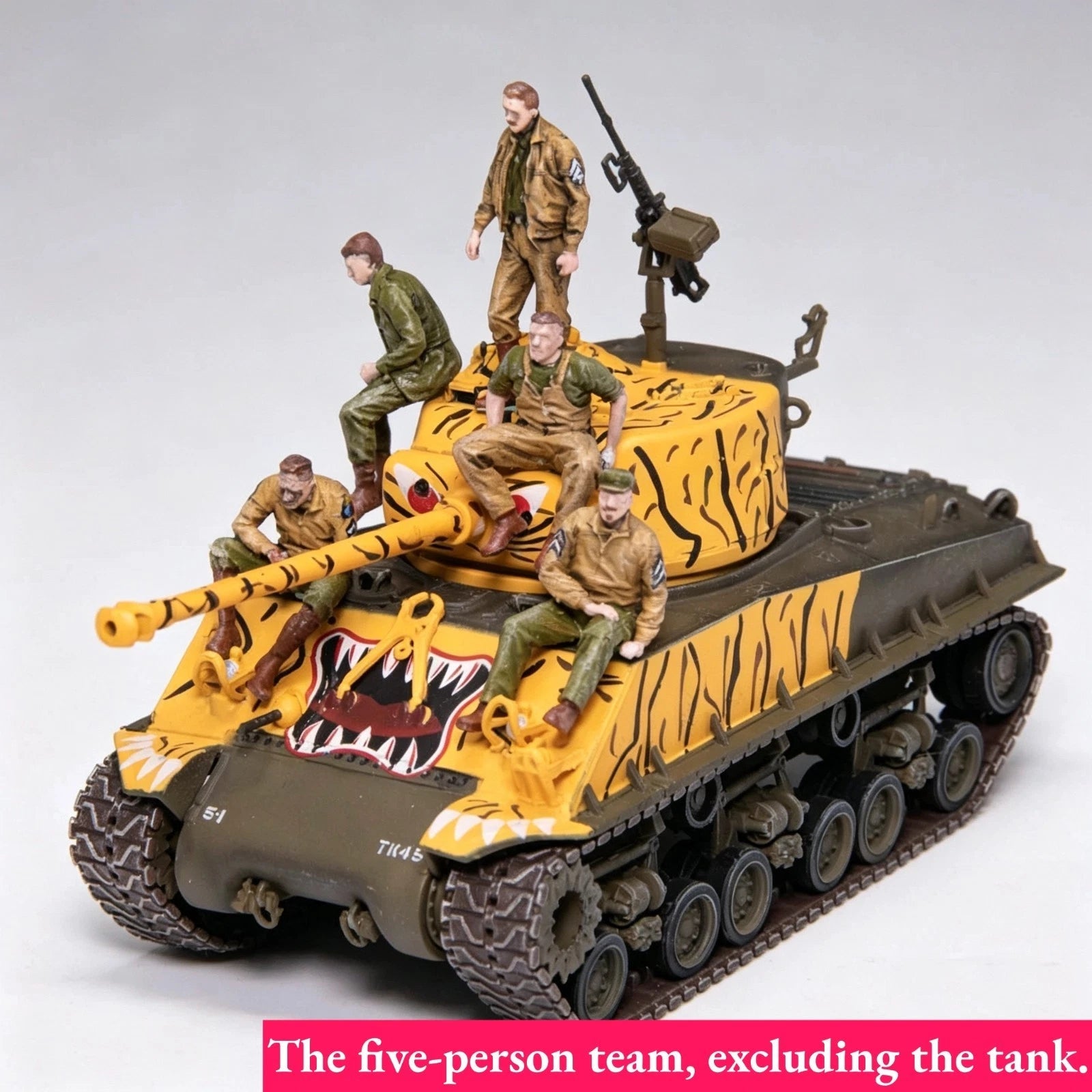 1/72 US Army Fury Tank Crew 5 Soldiers Painted Figures for WWII Diorama 07FC0E-D4 - KOEEK