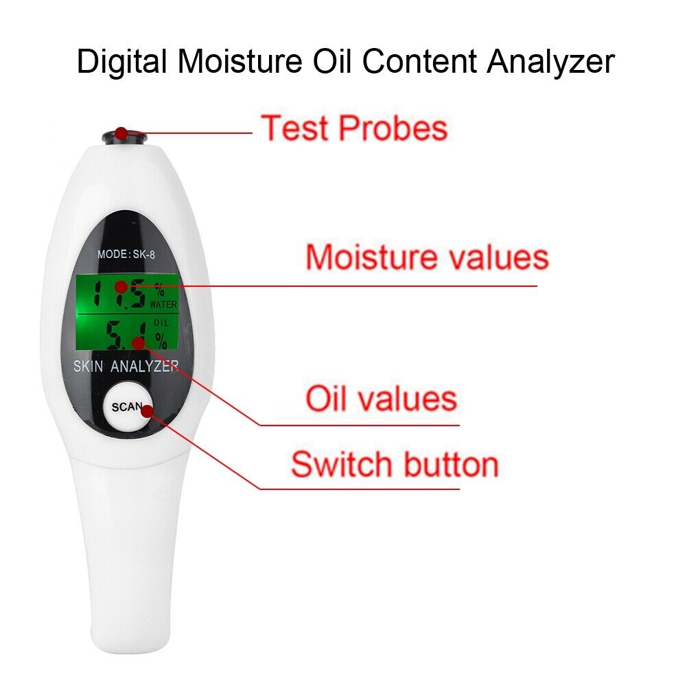 new Digital LCD Precision Sensor Tester Moisture Water Oil Analyzer (White) HGF koeek - KOEEK