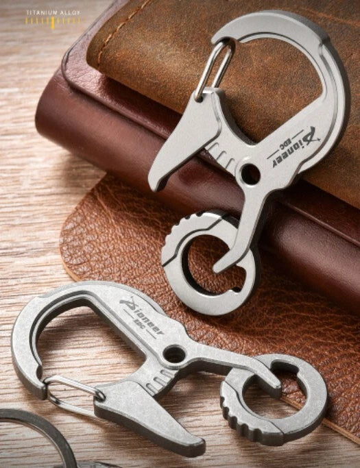 EDC Titanium Alloy Multi tools Personalize Keychain Bottle Opener Buckle 07FC0E-D4 - KOEEK