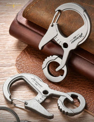 EDC Titanium Alloy Multi tools Personalize Keychain Bottle Opener Buckle 07FC0E-D4 - KOEEK
