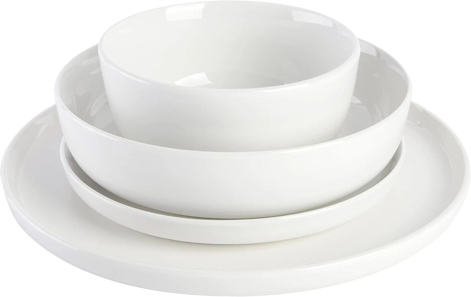 Ceramic Chip and Scratch Resistant Dinnerware Set, 4 Servings,Plate and Bowl Set 07FC0E-D4 - KOEEK
